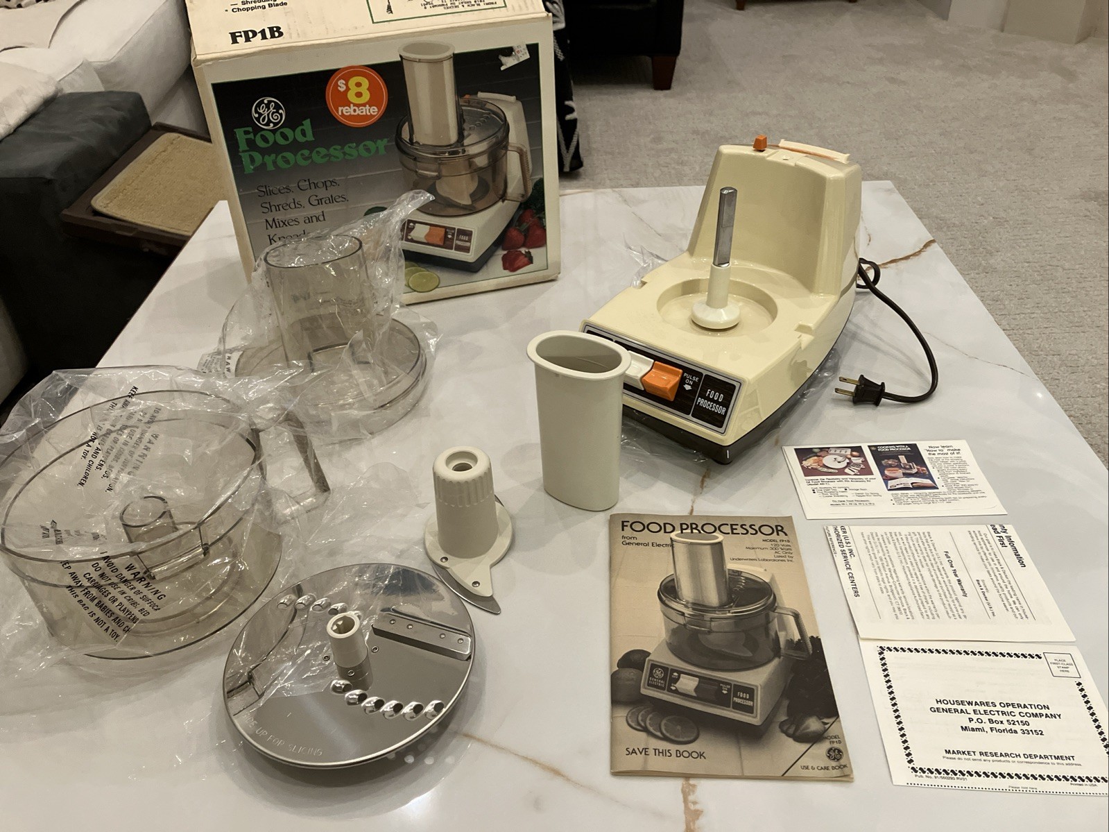 Vintage GE General Electric Food Processor Model FP1B with Box