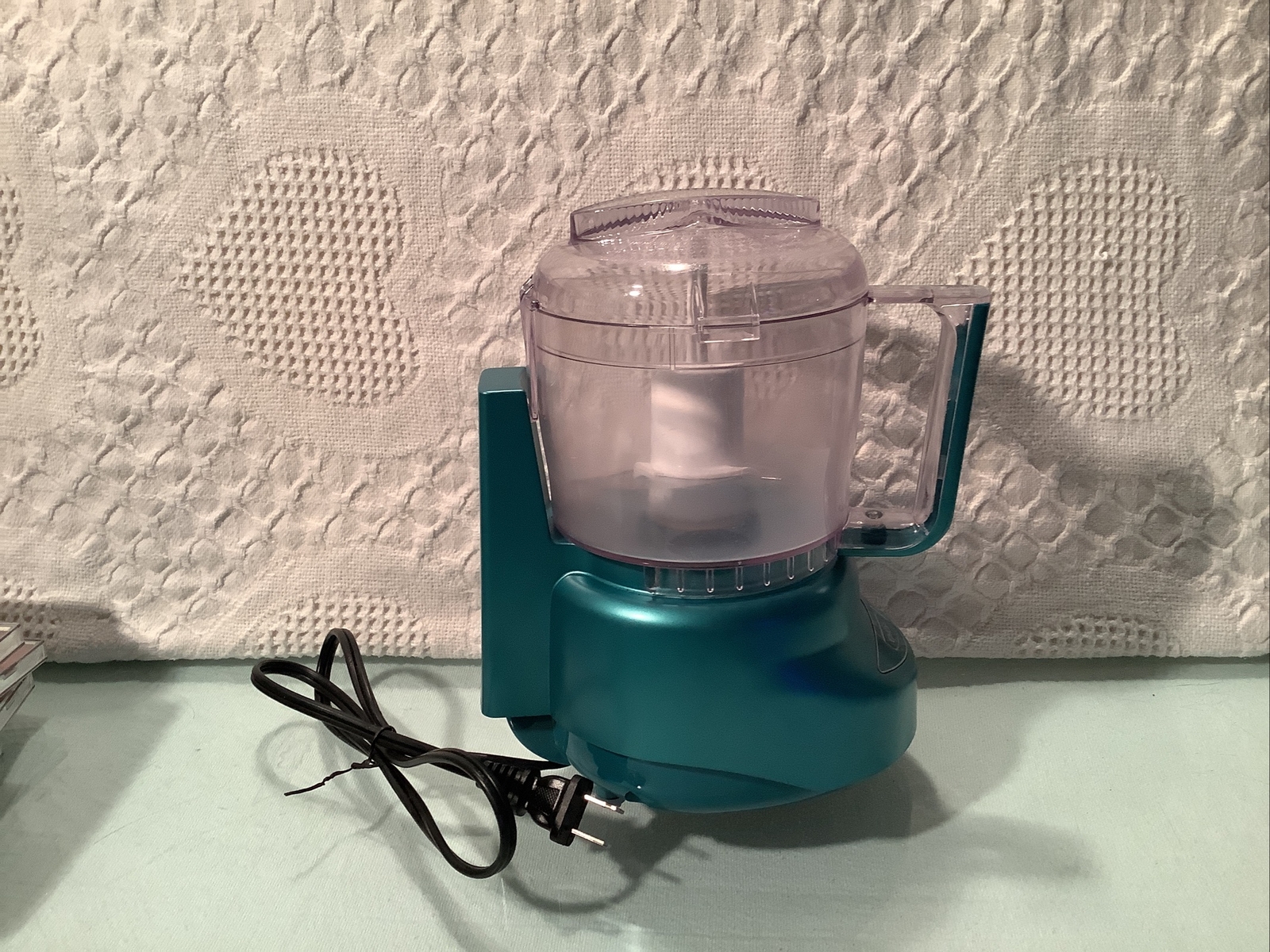 Cuisinart Mini Prep Plus Turquoise Aqua Blue 4 Cups DCL- 2A