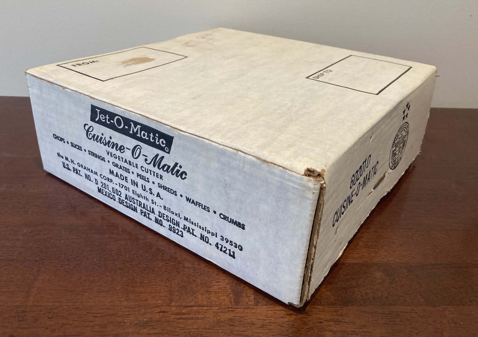Vintage Jet-O-Matic Cuisine-O-Matic Vegetable Cutter 5 Cones NEW SEALED USA