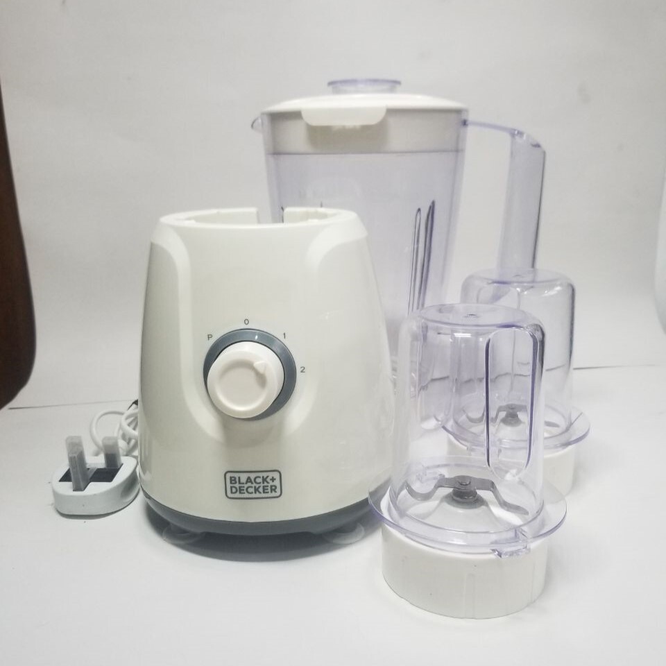Professional Blender With Powerful 400W 1.5L Jar + 2 Grinders White color