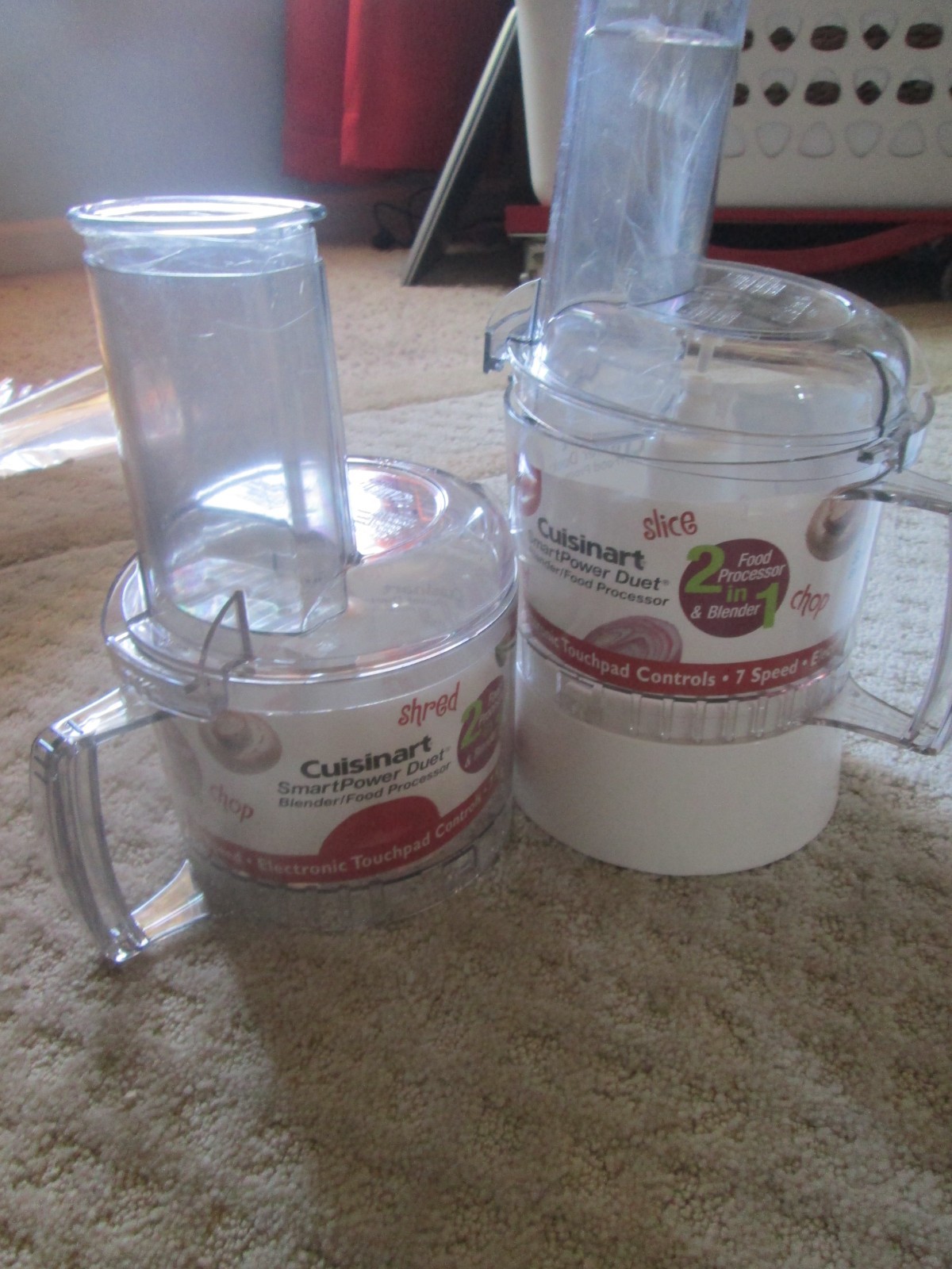 Set of 2 Cuisinart Smart Power Duet Blender to Shred and Chop w/ Blades NWOT