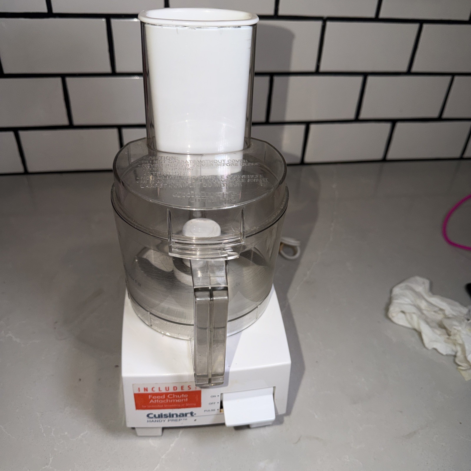 Cuisinart Little Pro Plus Food Processor Base Bowl Lid Blade – Works Great