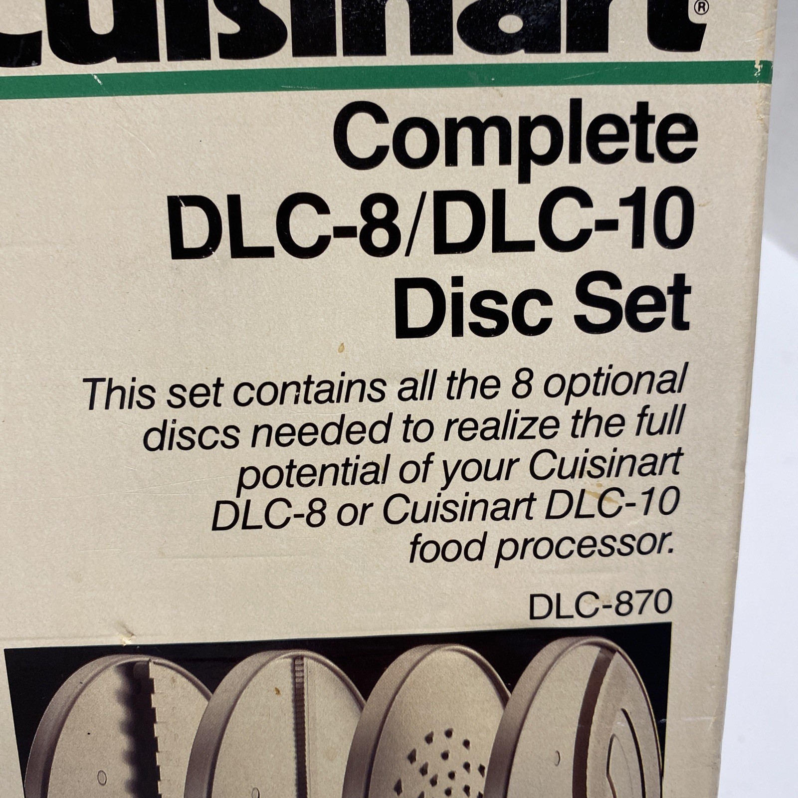Cuisinart Complete DLC-8/DLC-10 Food Processor 8 Disc Set DLC-870