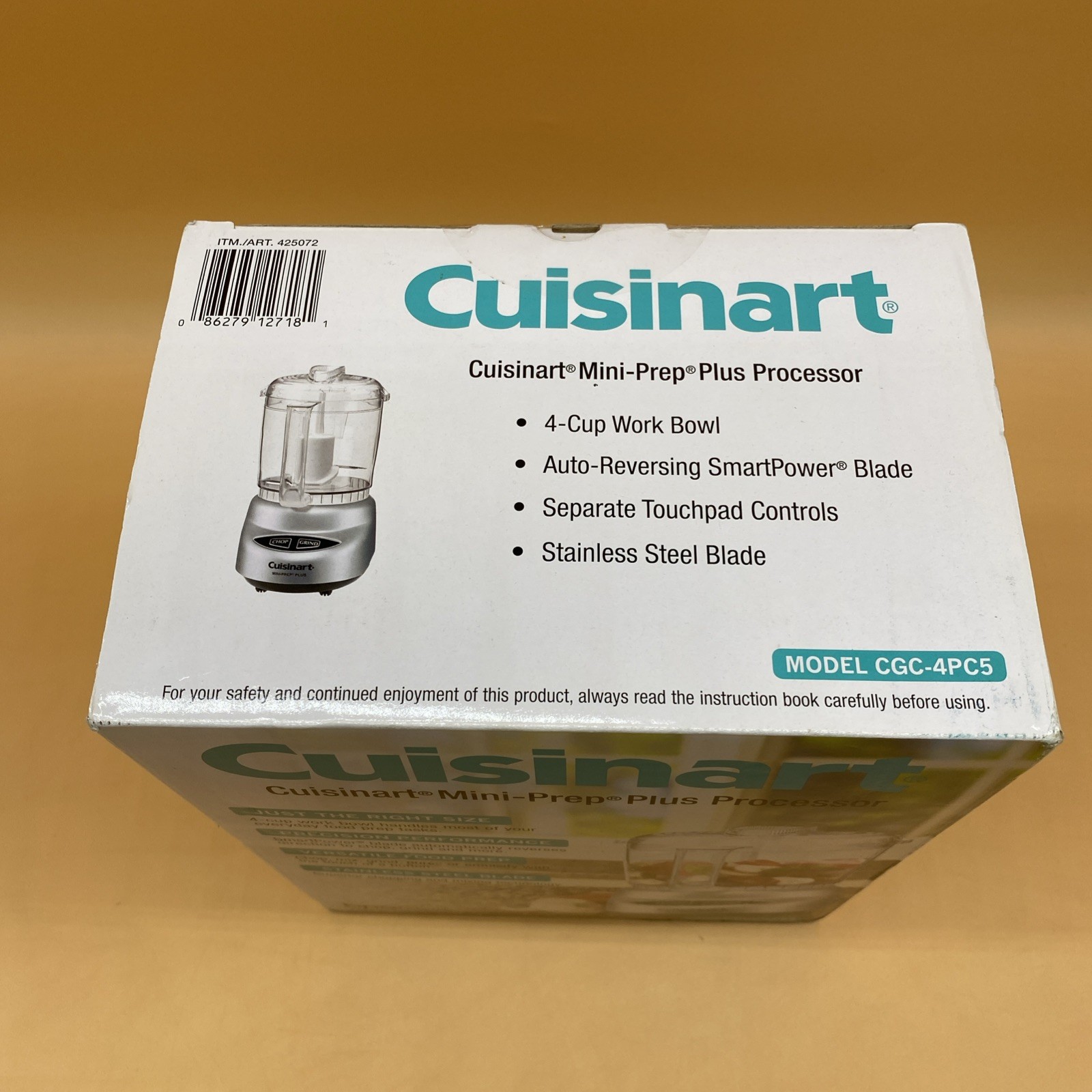 Cuisinart Mini-Prep Plus CGC-4PC5 4-Cup Stainless Steel Food Processor