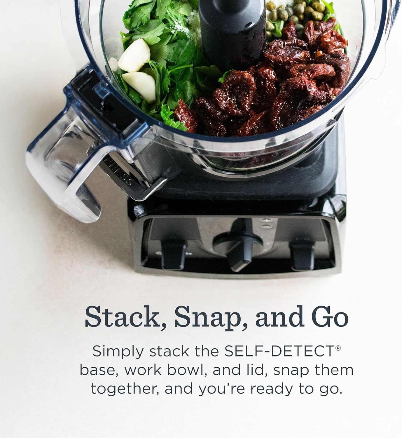 12-Cup Food Processor Attachment with SELF-DETECT, BPA-Free, with Multi-Use Blad