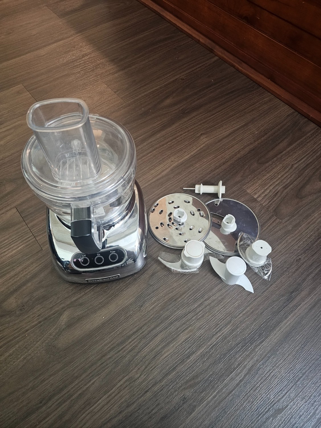 KitchenAid Food Processor 9 Cup KFP740 Black Tested Works Complete Base