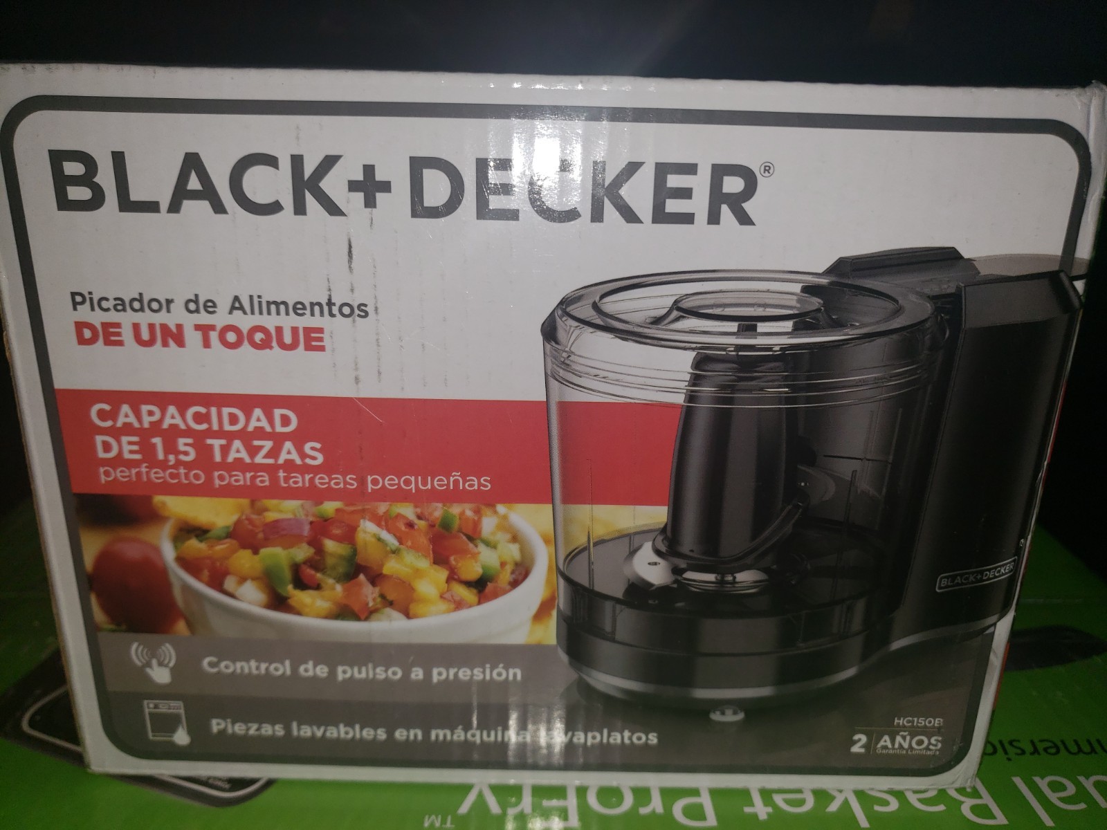 150W Motor BLACK+DECKER 1.5-Cup Electric Food Chopper One Touch Pulse