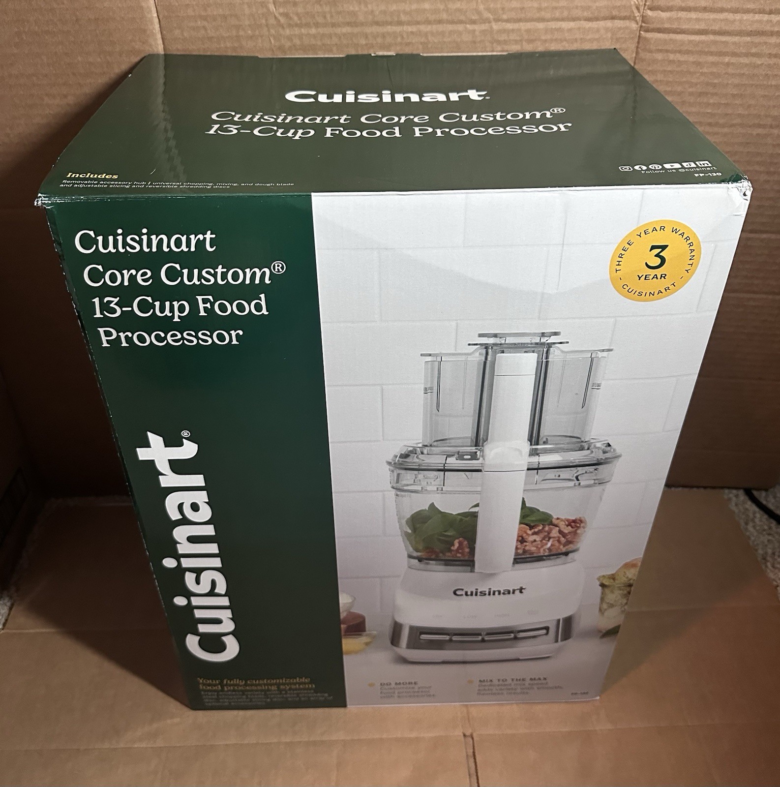 Cuisinart FP-130 Core Custom 13-Cup Food Processor, White, 🎁Great Price🎁