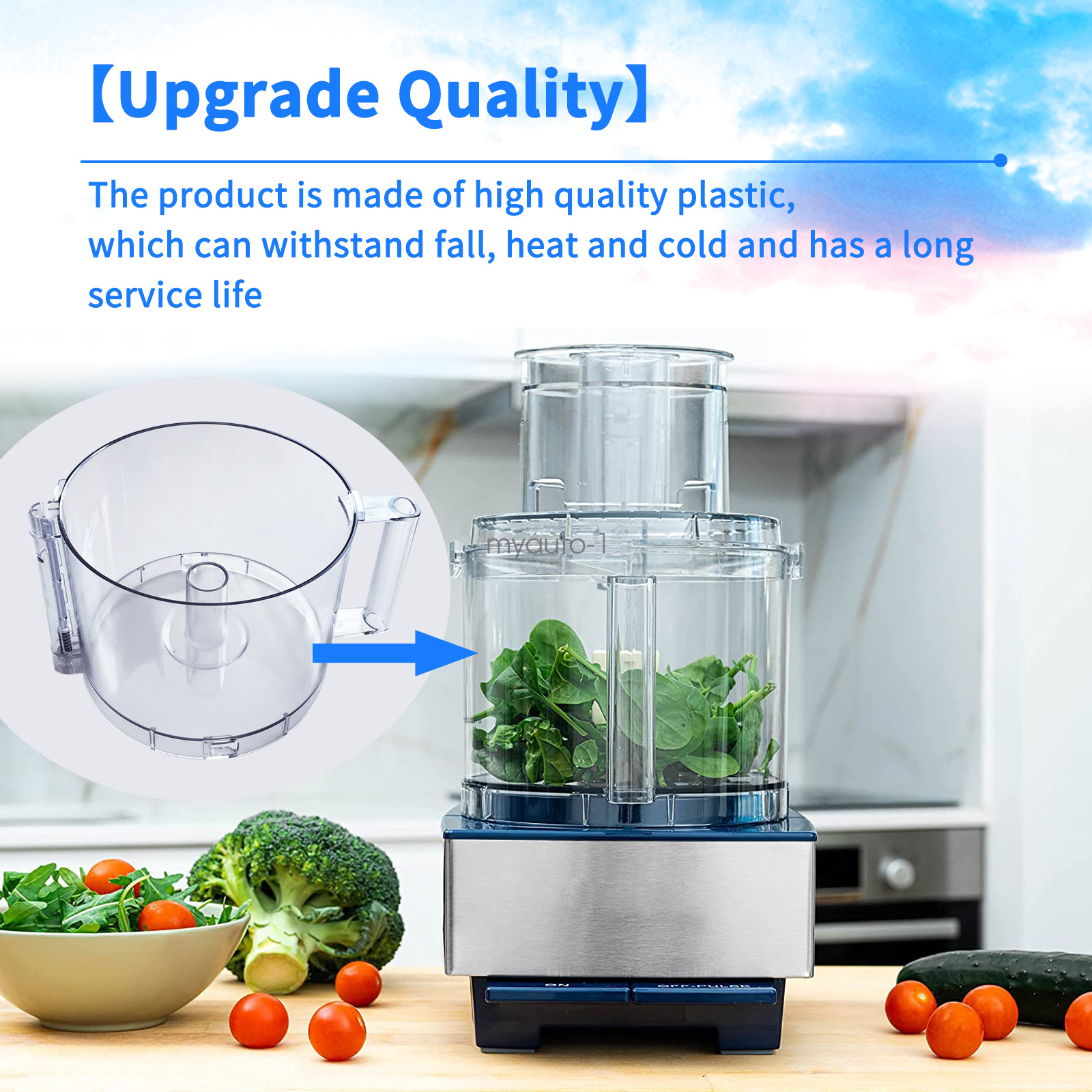Brand new food processor work bowl replaces Tritan Cuisinart DLC-005AGTX.