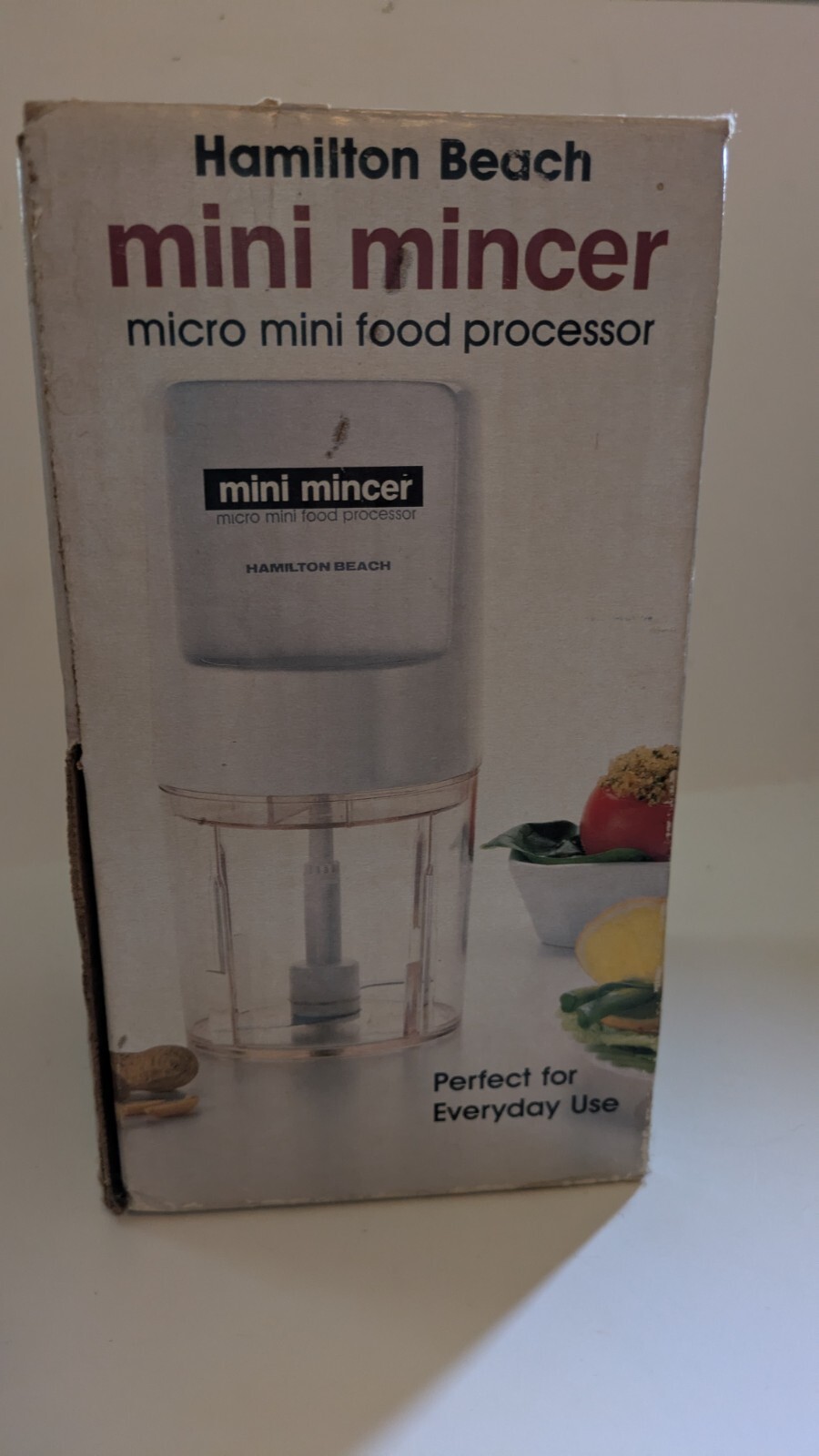 Hamilton Beach MINI MINCER Micro Food Processor White w/ Box Model 345 USA FLAW