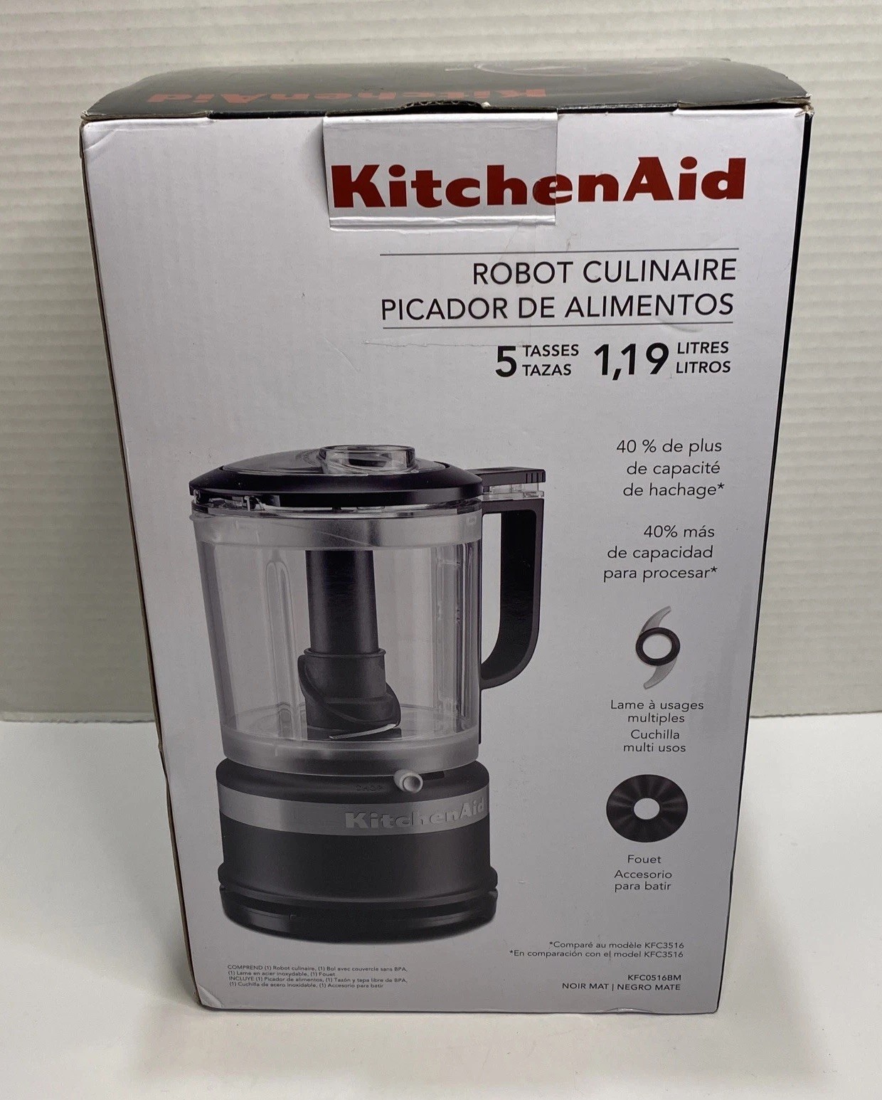 KitchenAid 5 Cup Food Chopper Matte Black KFC0516BM
