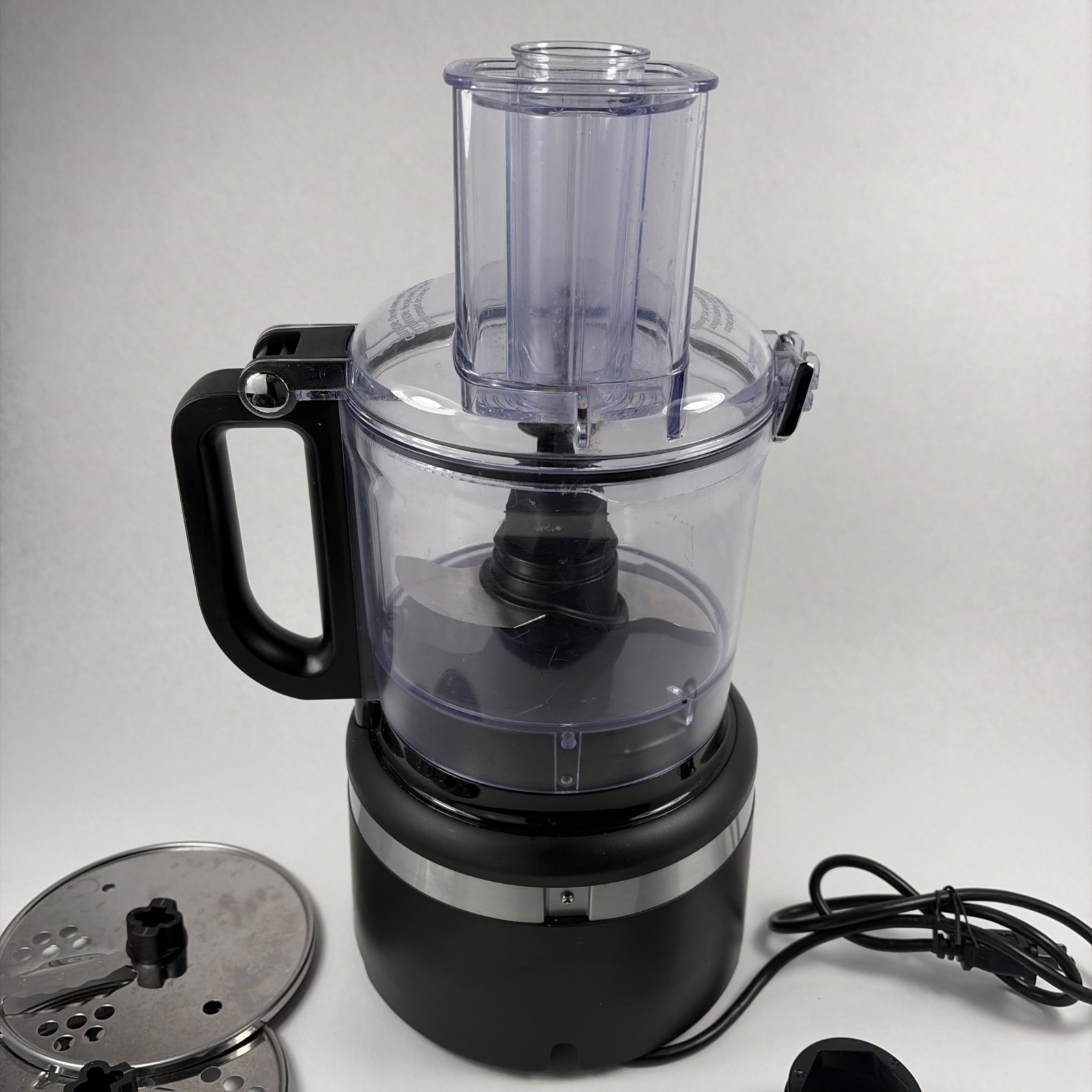 KitchenAid KFP0719BM 7 Cup Food Processor – Black Matte -With Accessories
