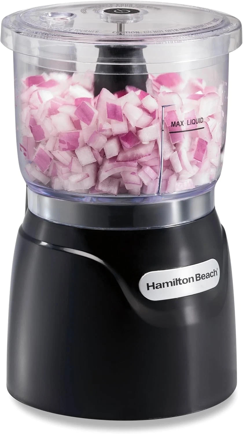 Hamilton Beach 3-Cup Electric Vegetable Chopper & Mini Food Processor, Black