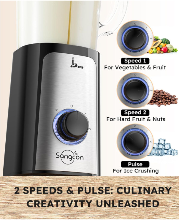 5 in 1 Food Processor and Blender Combo for Kitchen, 350W High Speed Blenders
