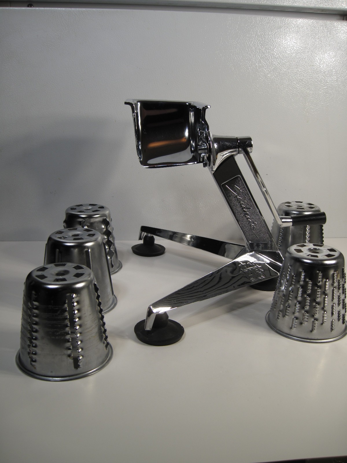 Saladmaster Five Star Food Processor Grater Slicer Shredder with 5 Cones Vintage