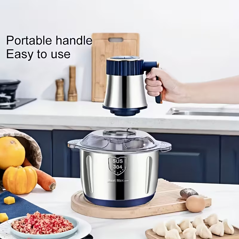 1.32gal Large Capacity Electric Food Processor & Meat Grinder – Heavy-Duty Stain