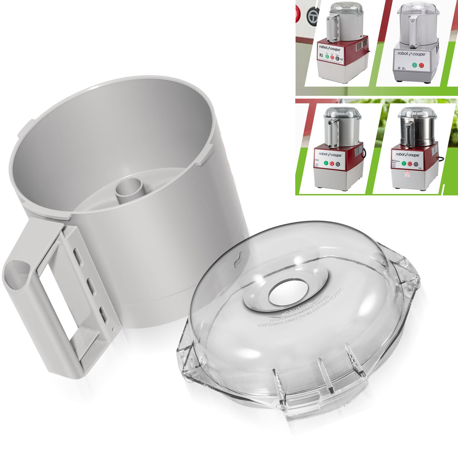 112204S 106458S Cutter Bowl & Cutter Bowl Lid for Robot Coupe R2 3L Gb, R2B, R2N