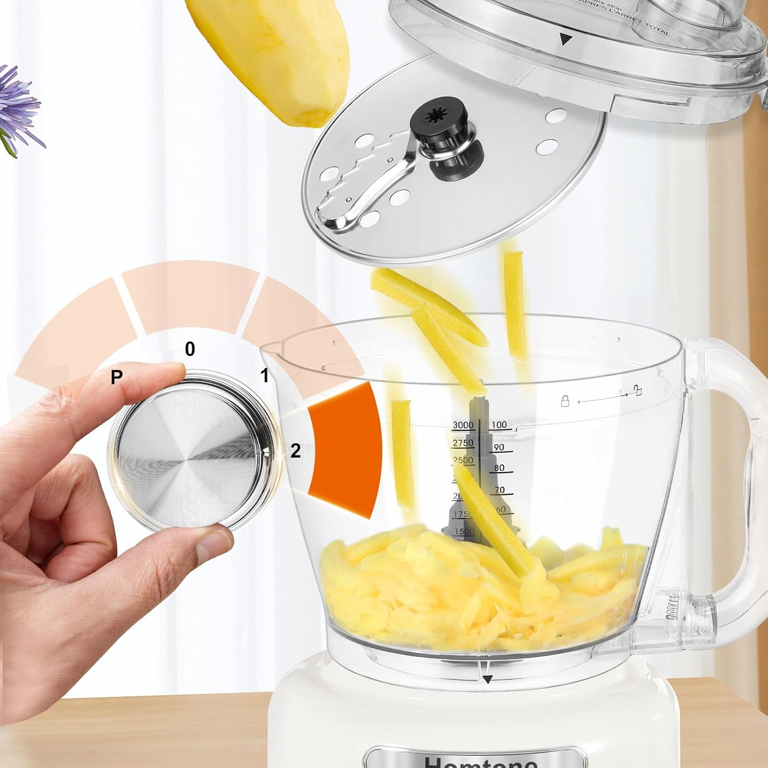 16-Cup Food Processor, Large 9-IN-1 Food Veggie Chopper for Home Meal Prep, 7 Bl