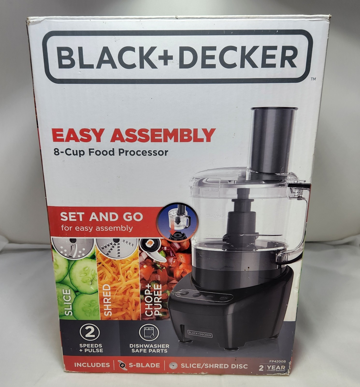 Black & Decker 8-Cup Food Processor (FP4200B) – New in Box