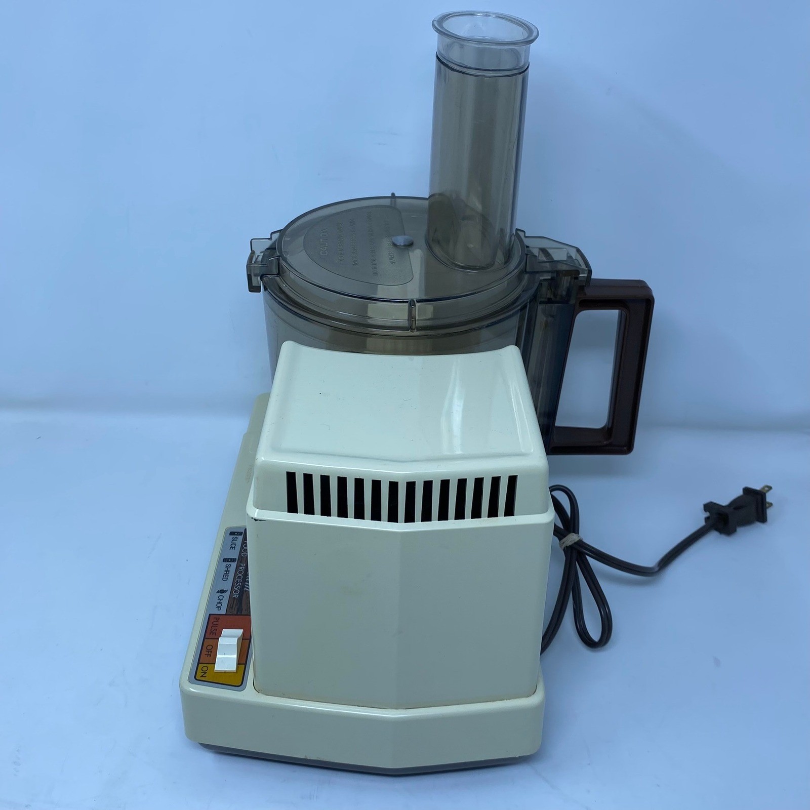 Vintage 80’s Retro Sunbeam Food Processor Chopper Almond Brown Mixmaster – READ!