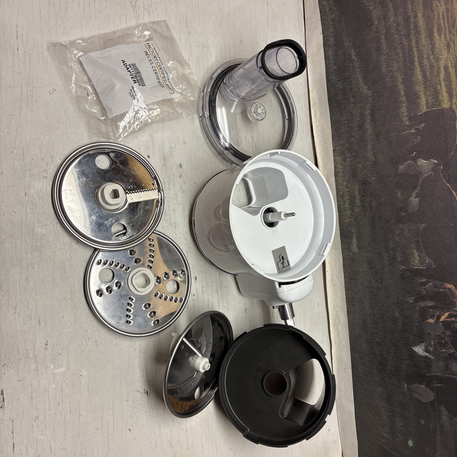 KitchenAid KSM1FPA Food Processor Attachment Complete with Blades White