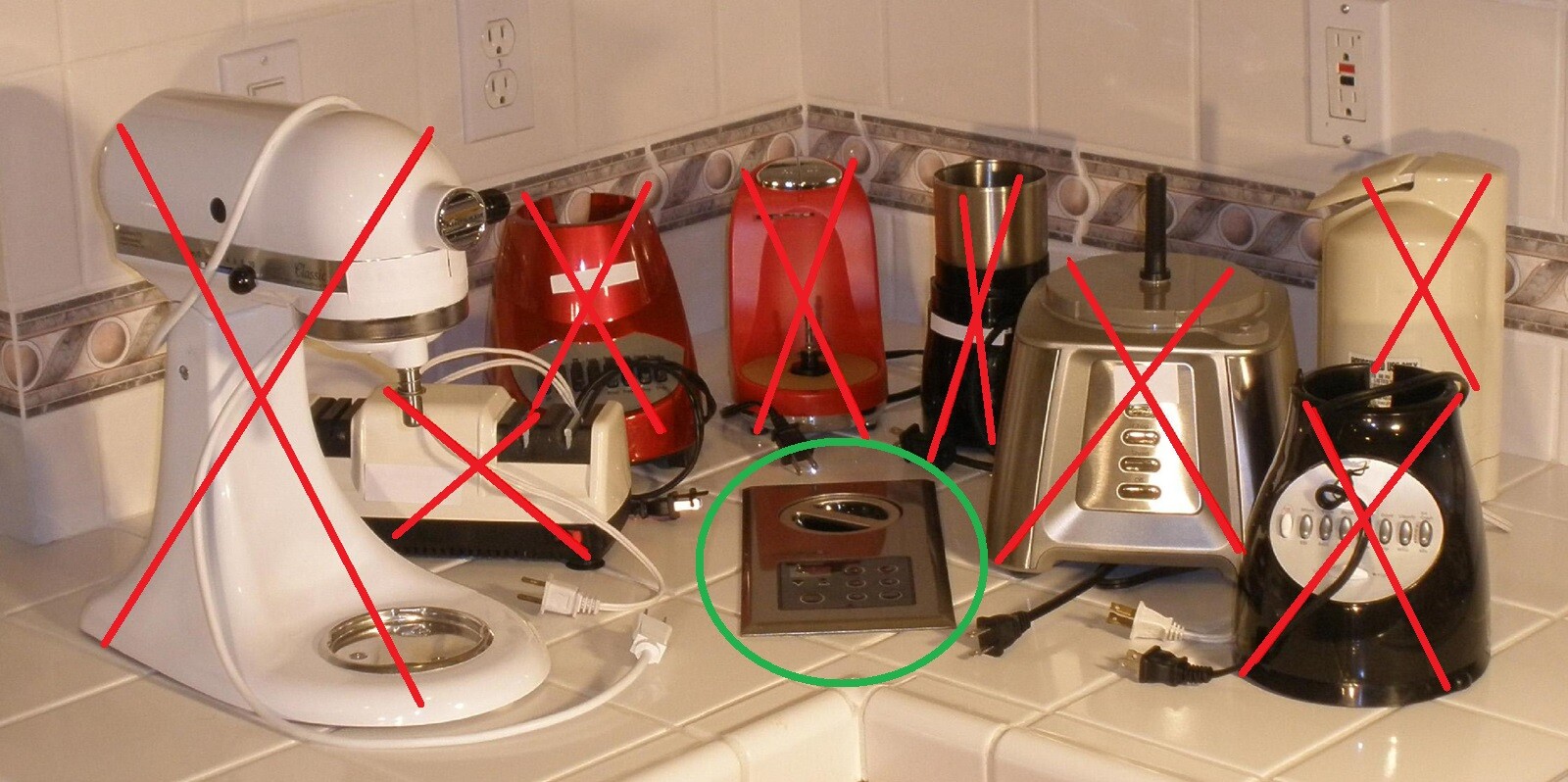 In Counter Blender & Food Processor (Nutone Food Center) w 1000W Drop-in Motor