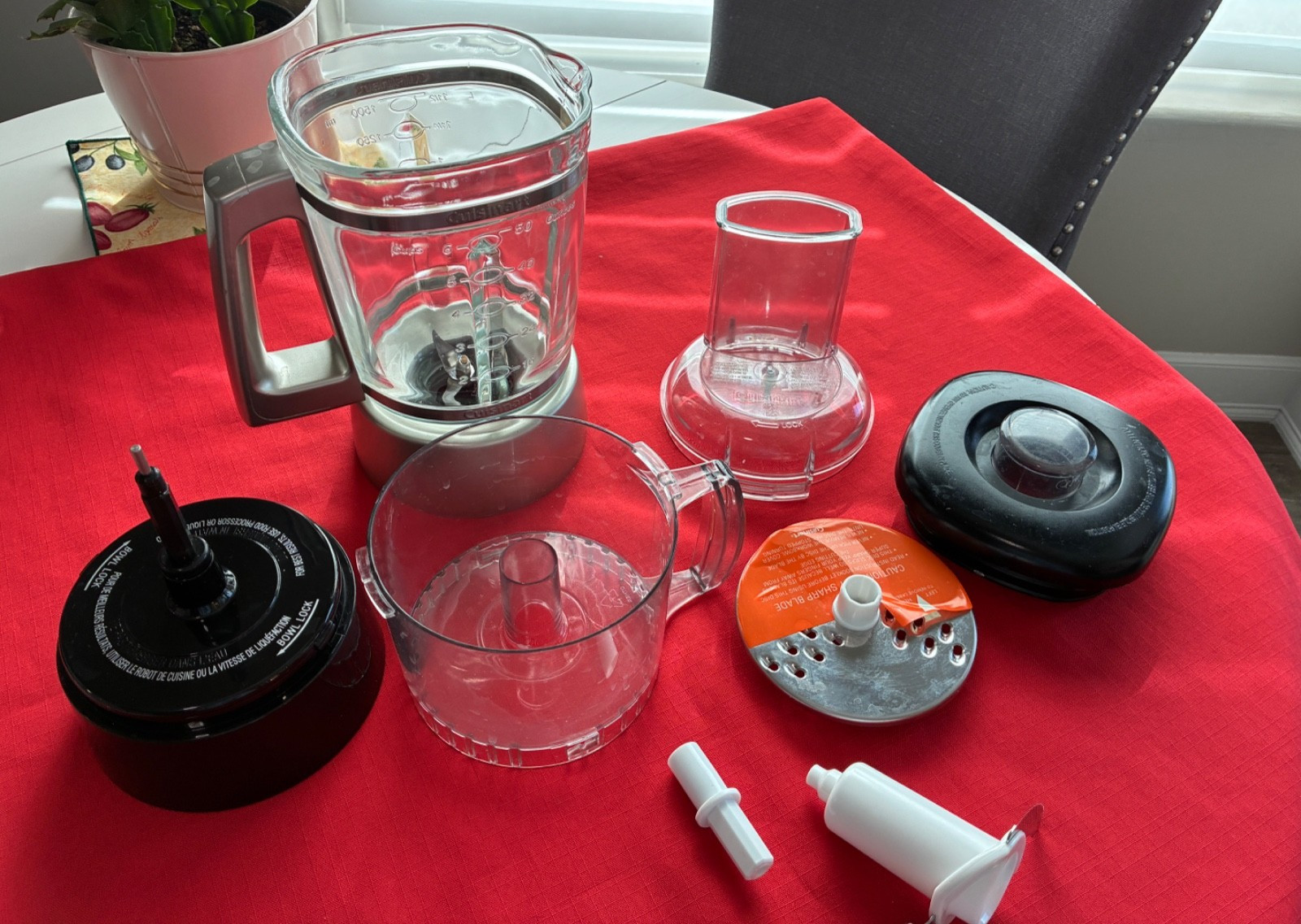 12 Pce Attachments Cuisinart Food Processor/Blender Glass Jar For C B-600FP TX