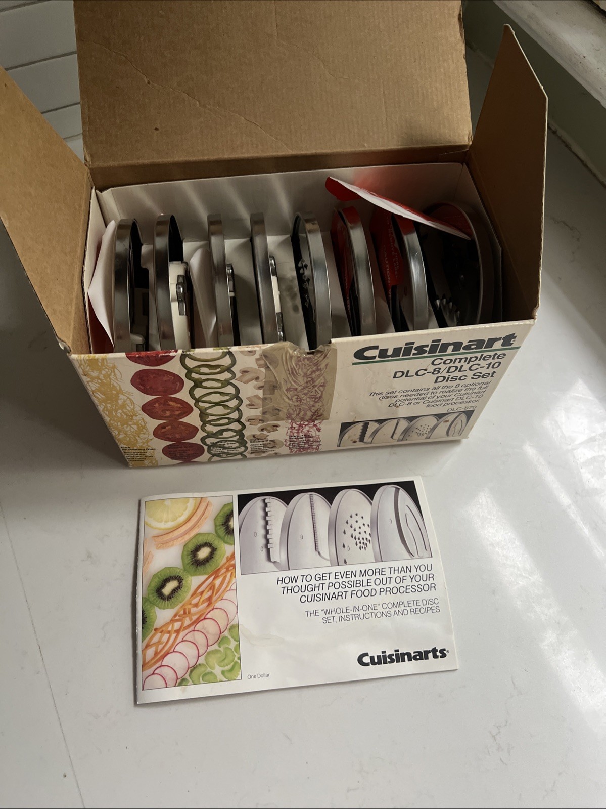 Cuisinart Complete DLC-8/DLC-10 Food Processor 8 Disc Set Many Unused JAPAN