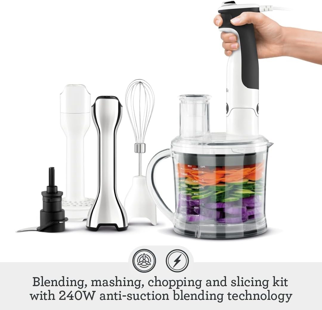 All In One Immersion Blender Processing Station Brushed Stainless Steel BSB530XL
