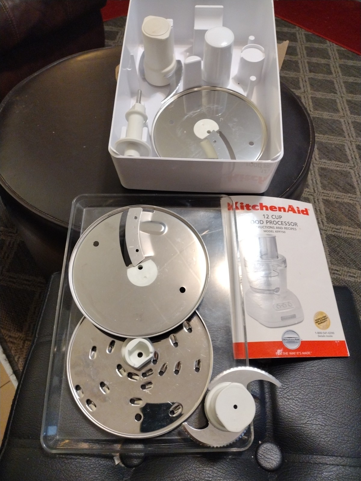 Kitchen Aid 12 Cup Food Processor Accessories Parts KFP750 – LOT of 7 with Box