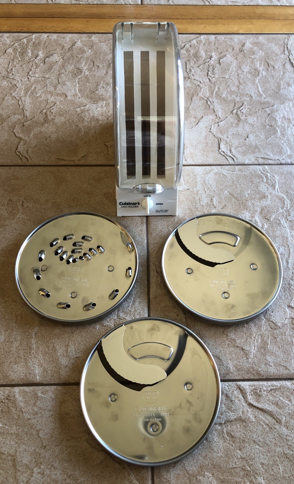 Cuisinart DLC-8 DLC-10 Disc Set Of 3 In Holder DLC-844TX DLC-842TX DLC-837TX