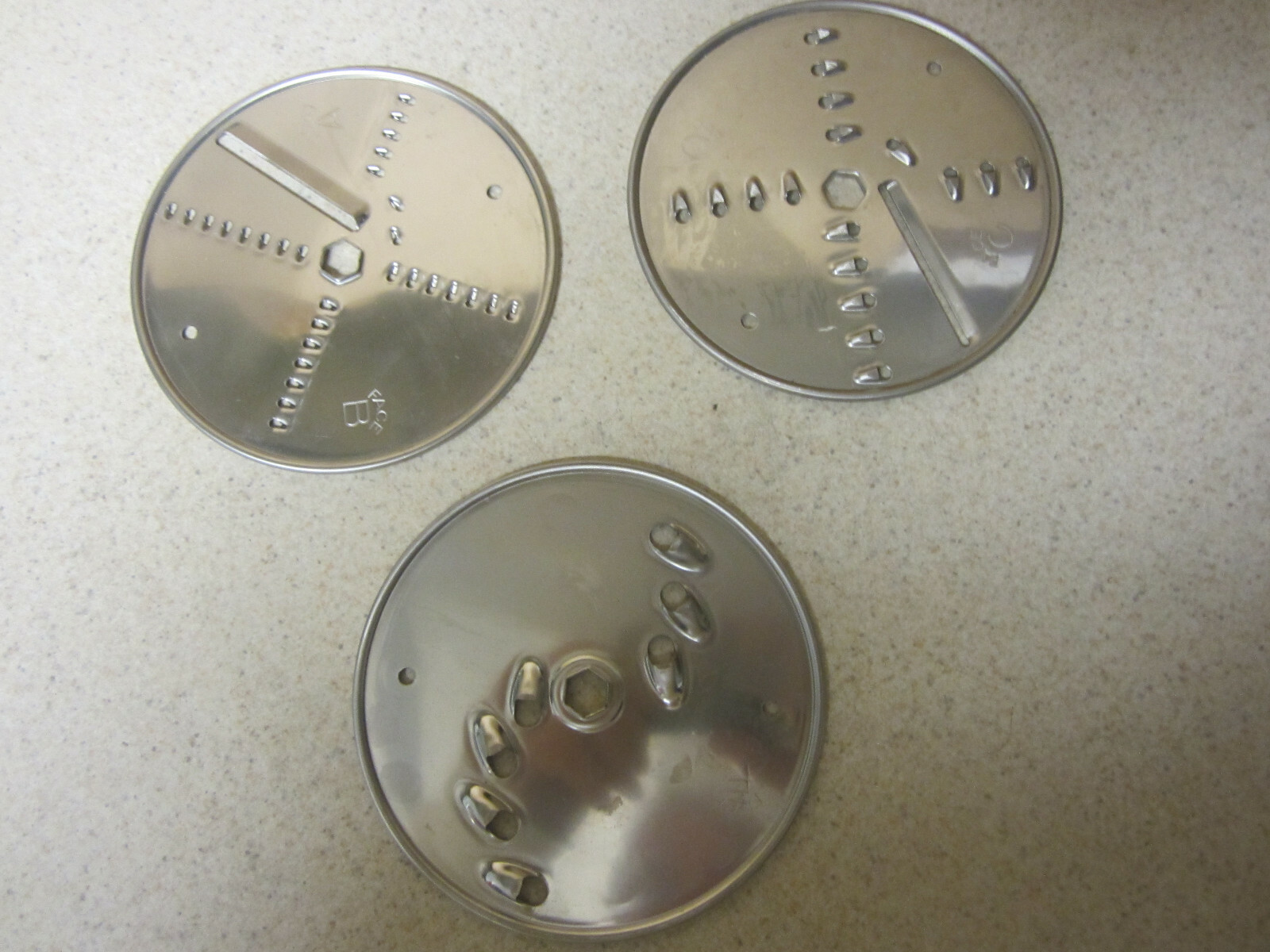 LOT OF 3 Moulinex La Machine Shredding Slicing Disc Model 354 390 A B C D E F