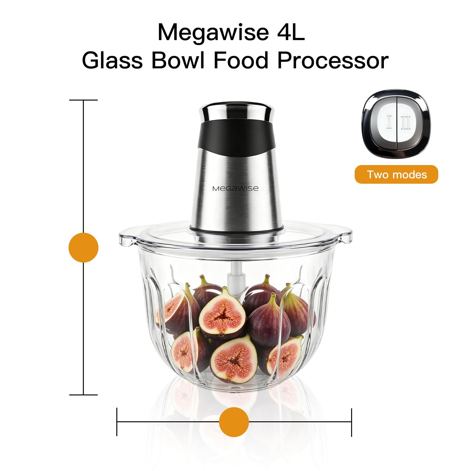 MEGAWISE Electric Food Processor, 1000W Meat Grinder & Vegetable Chopper with…