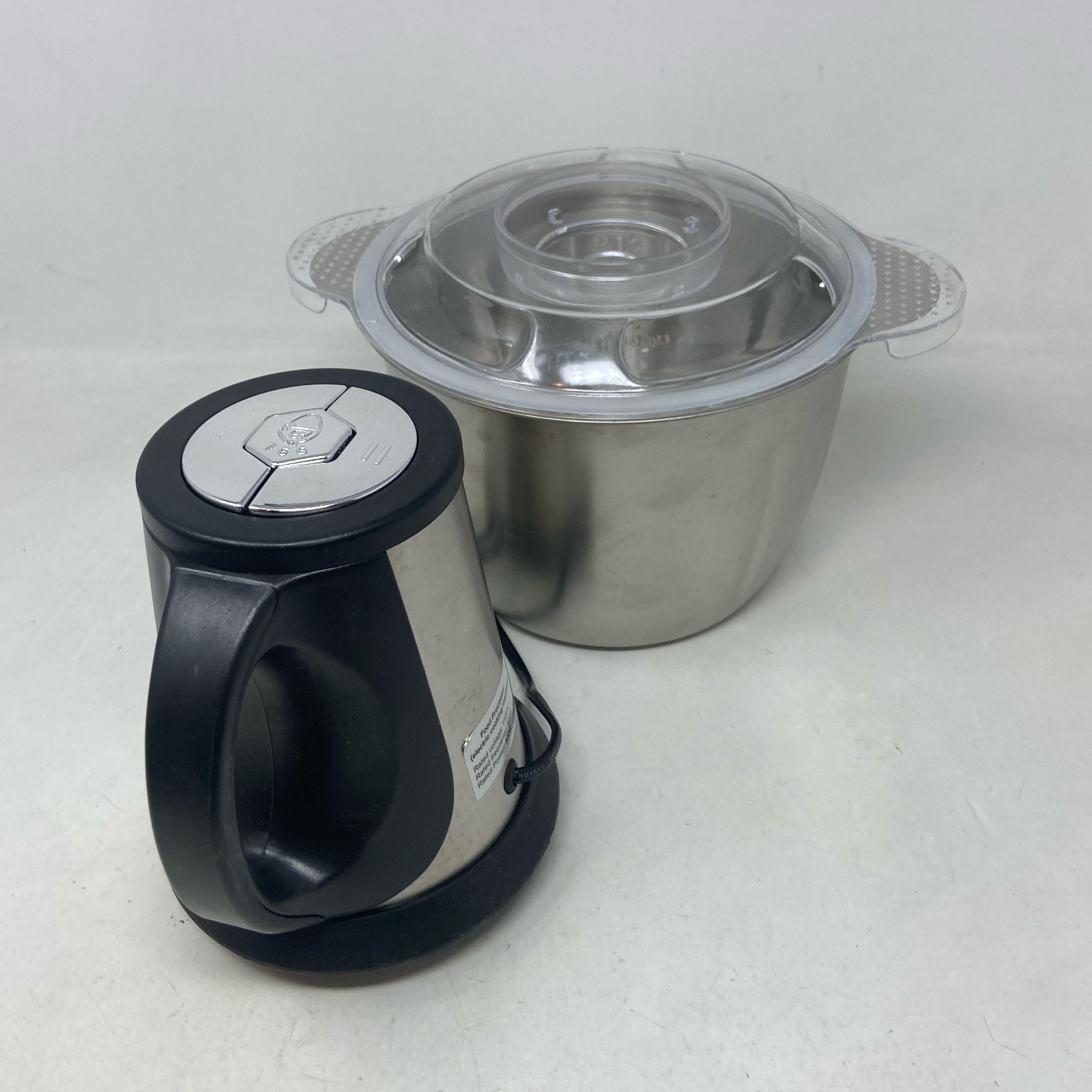 SPZTJK 300W 3-Speed Food Processor, 2L Stainless Steel, Silver/Black