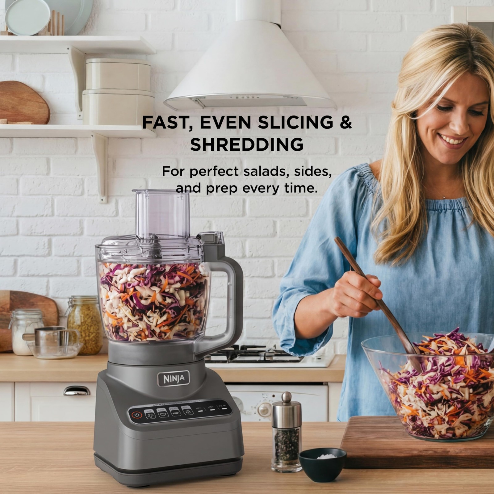 Ninja Professional Plus Food Processor 9-Cup 1000W 4-Function Grey BN601