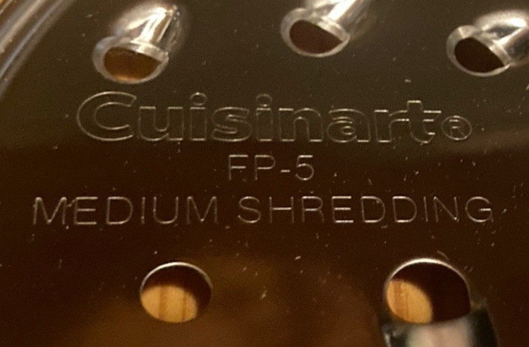 Cuisinart 5 Cup Chop & Shred Food Proc. FP-5 Reversible Fine & Medium Shred Disc