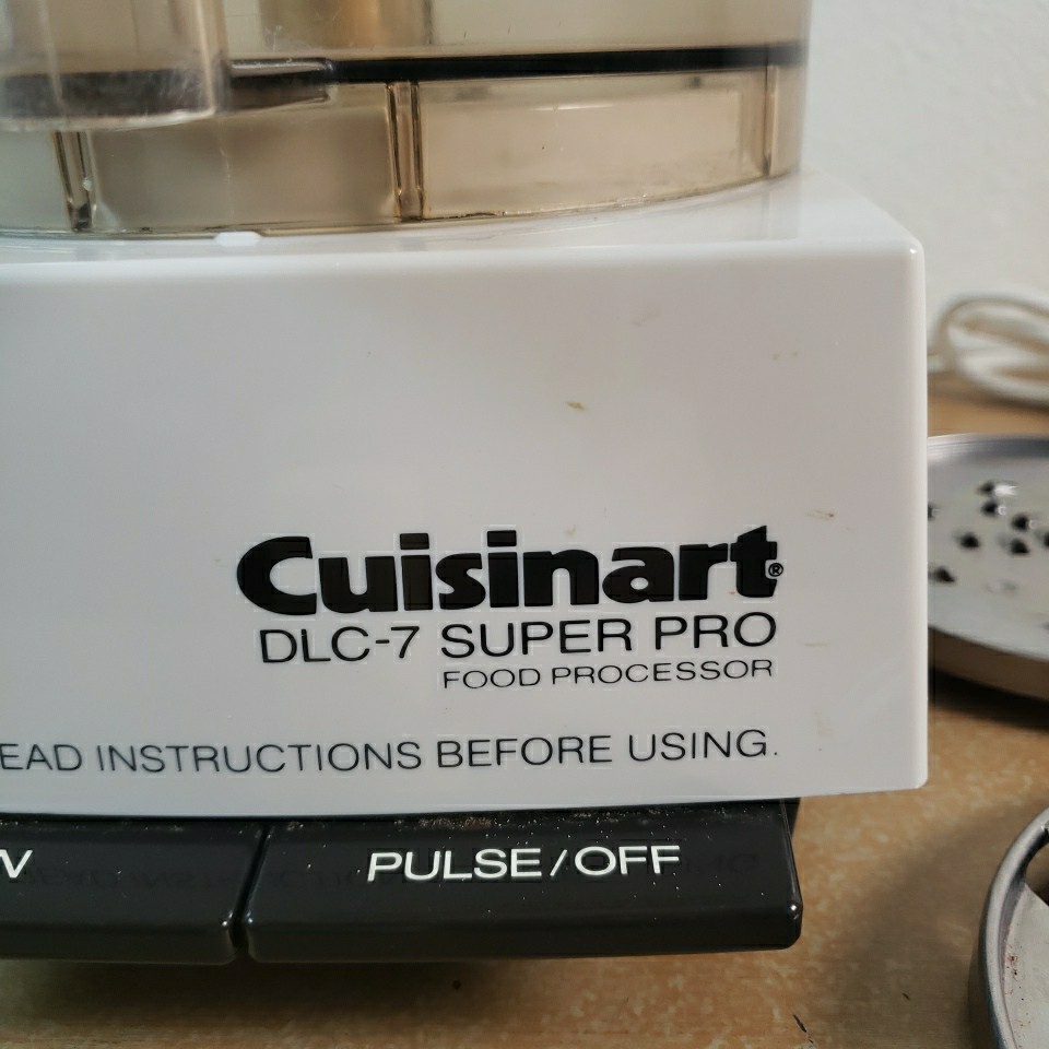 Vintage Cuisinart DLC-7 Super Pro Food Processor Works Great (Stress Fracture)