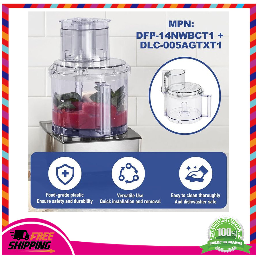 Cuisinart 14-Cup Bowl DLC-005AGTXT1 & Cover DFP-14NWBCT1X For DFP-14 DFP-14BCN