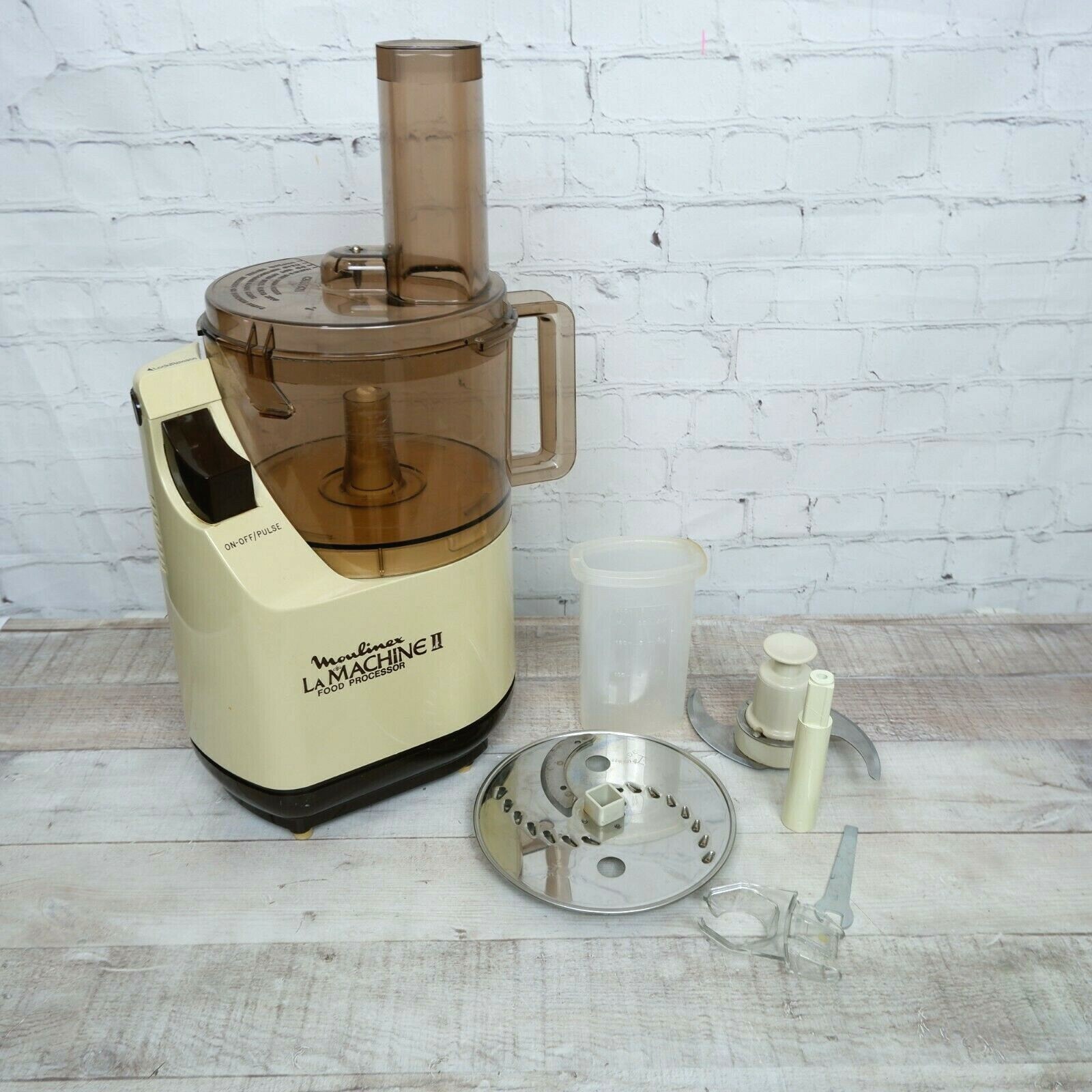 Moulinex LaMachine II Food Processor complete two blades stem top pusher