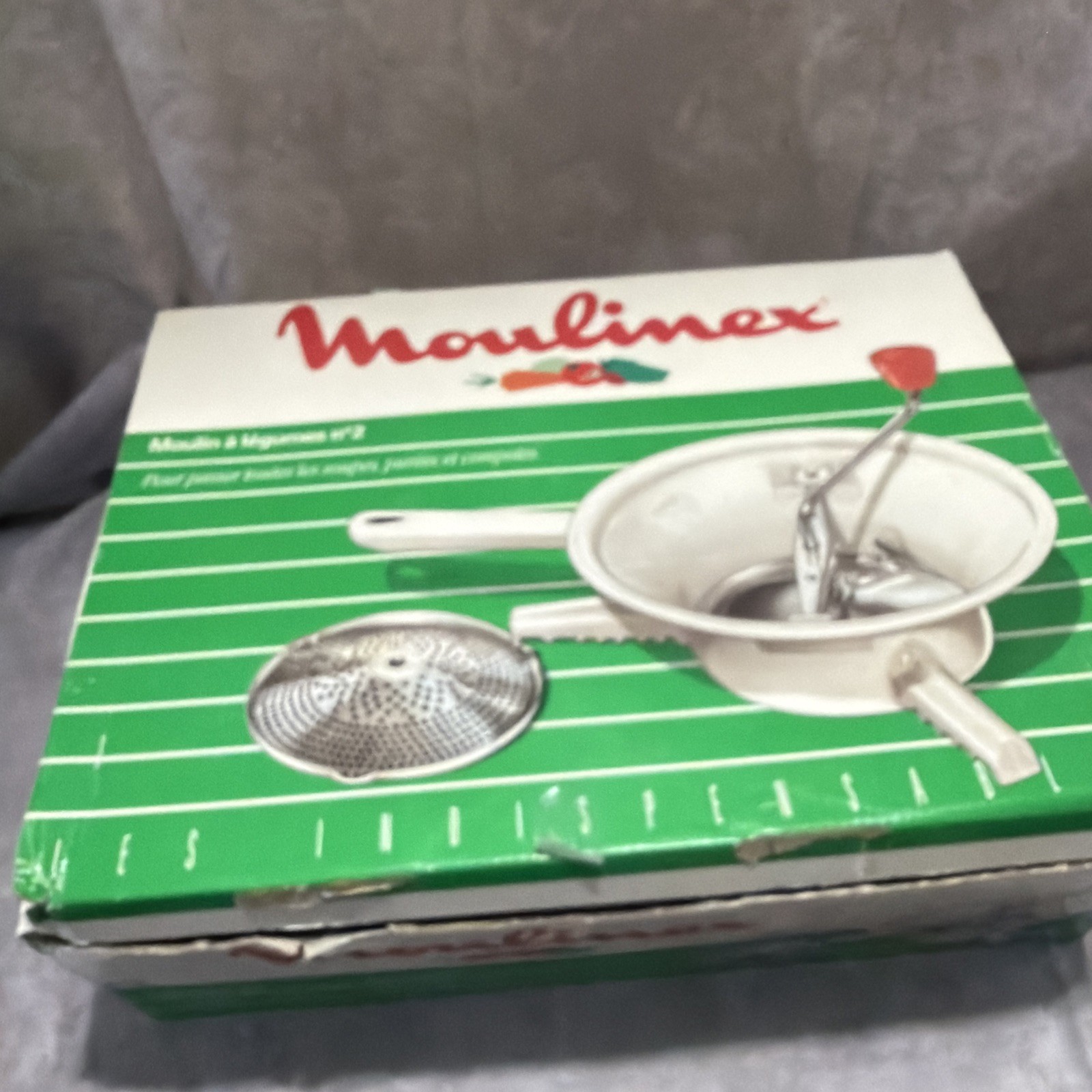 Moulin Food Processor Moulinex No 2 Vegetable 2 Metal Mills 448 Rotary Mill READ