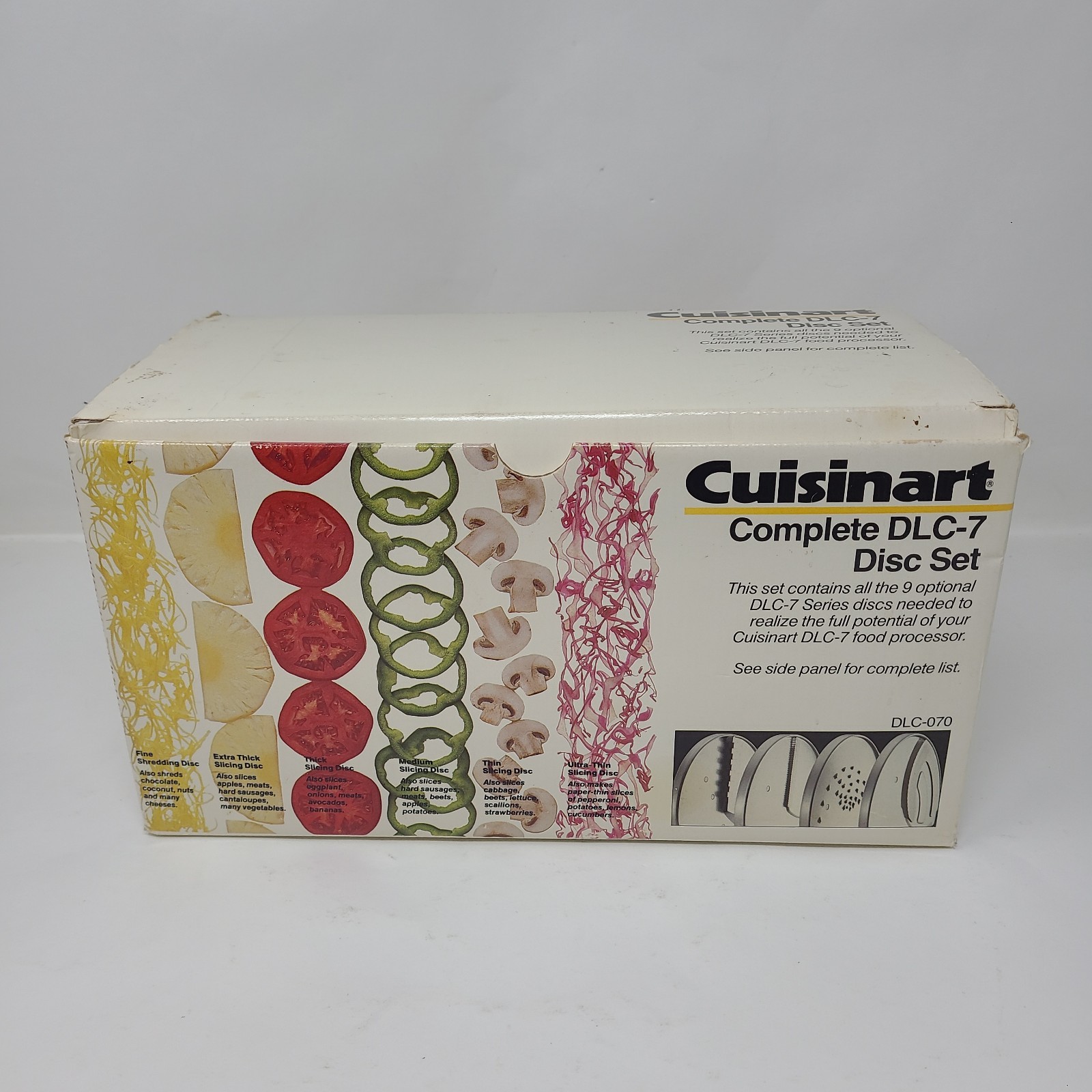 Cuisinart Complete DLC-7 Disc Set DLC-070 9 Discs Blades Made In Japan