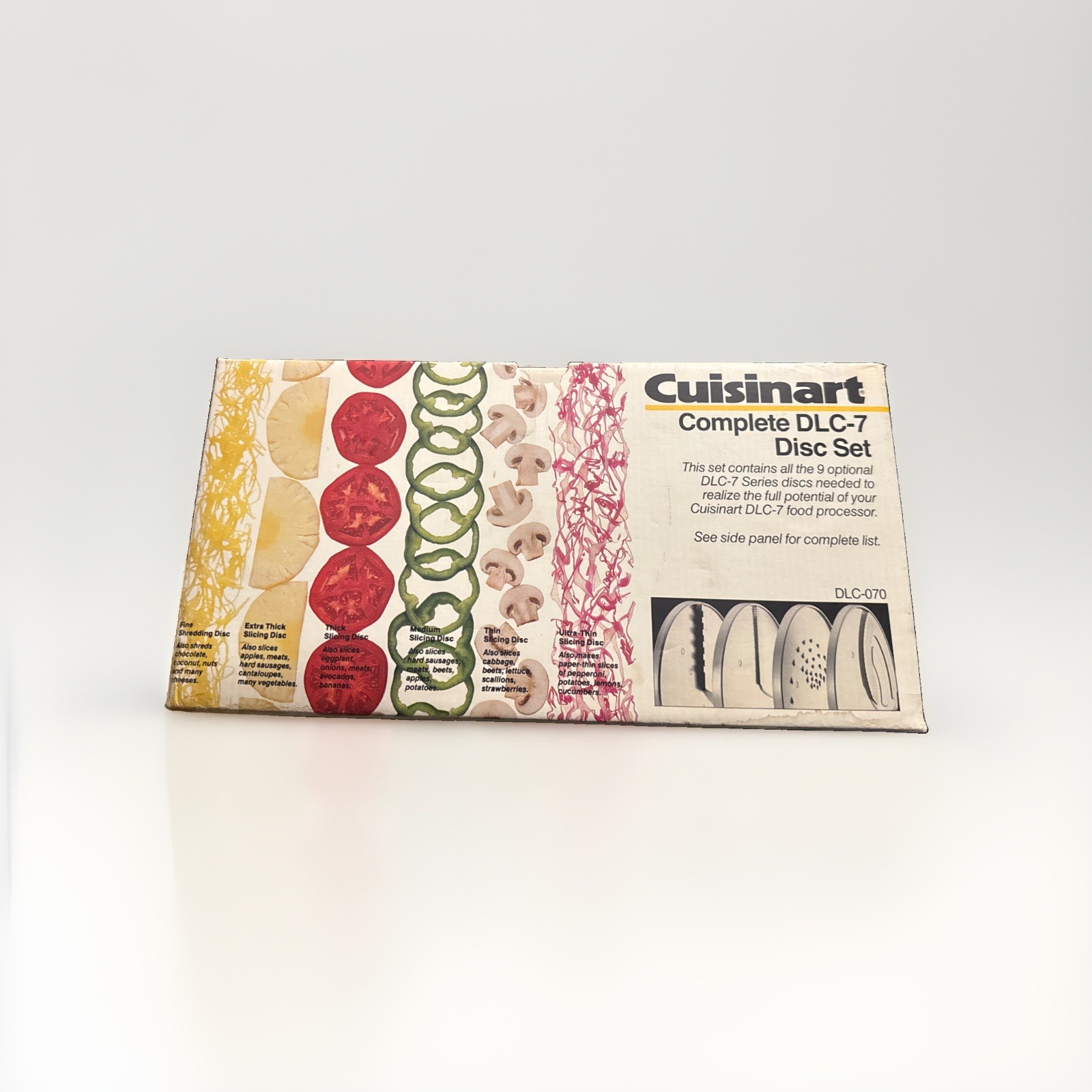 Vintage Cuisinart Complete DLC-7-070 DLC-7 Set Of 9 Made In Japan 9 Discs