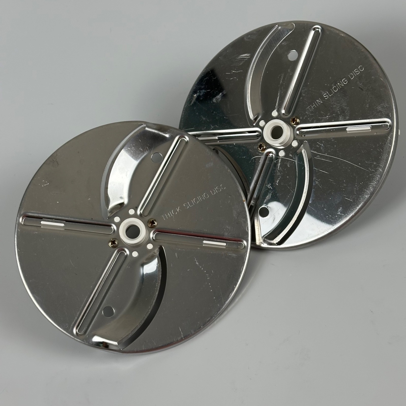 Vtg Stainless Steel Replacement Slicer Blades for Oster Regency Kitchen Center