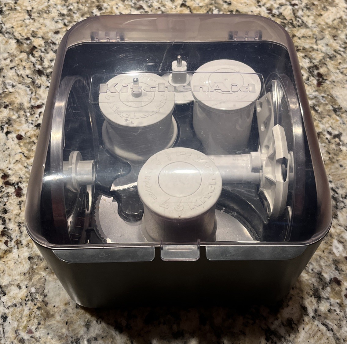 Kitchen Aid Food Processor Accessory Kit w/Storage Case-Stem & Various Blades