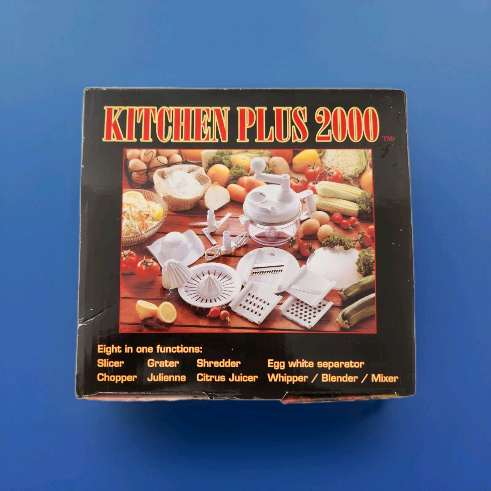 Kitchen Plus 2000 Manual Food Processor Chopper Slicer Open Box New Complete Kit