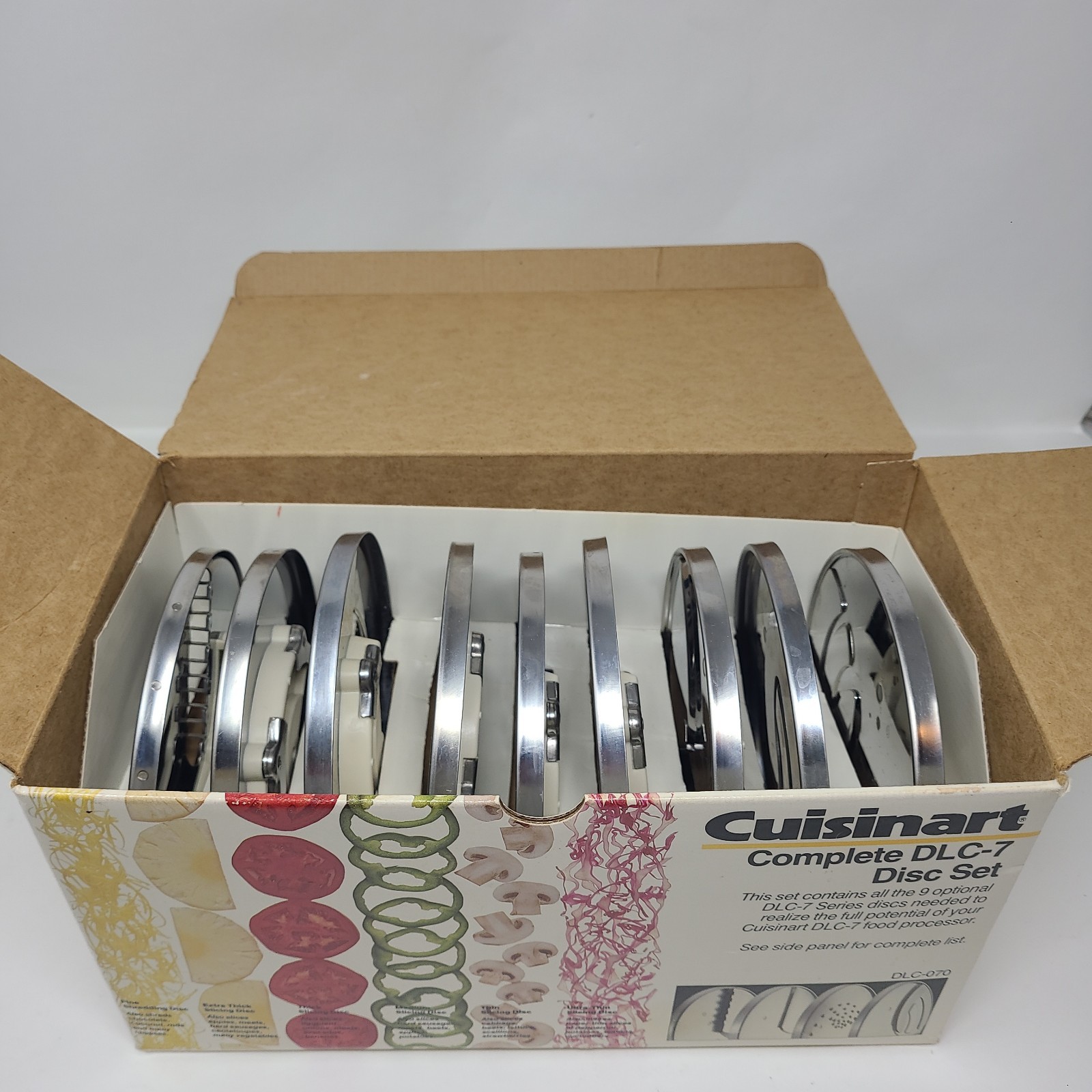 Cuisinart Complete DLC-7 Disc Set DLC-070 9 Discs Blades Made In Japan
