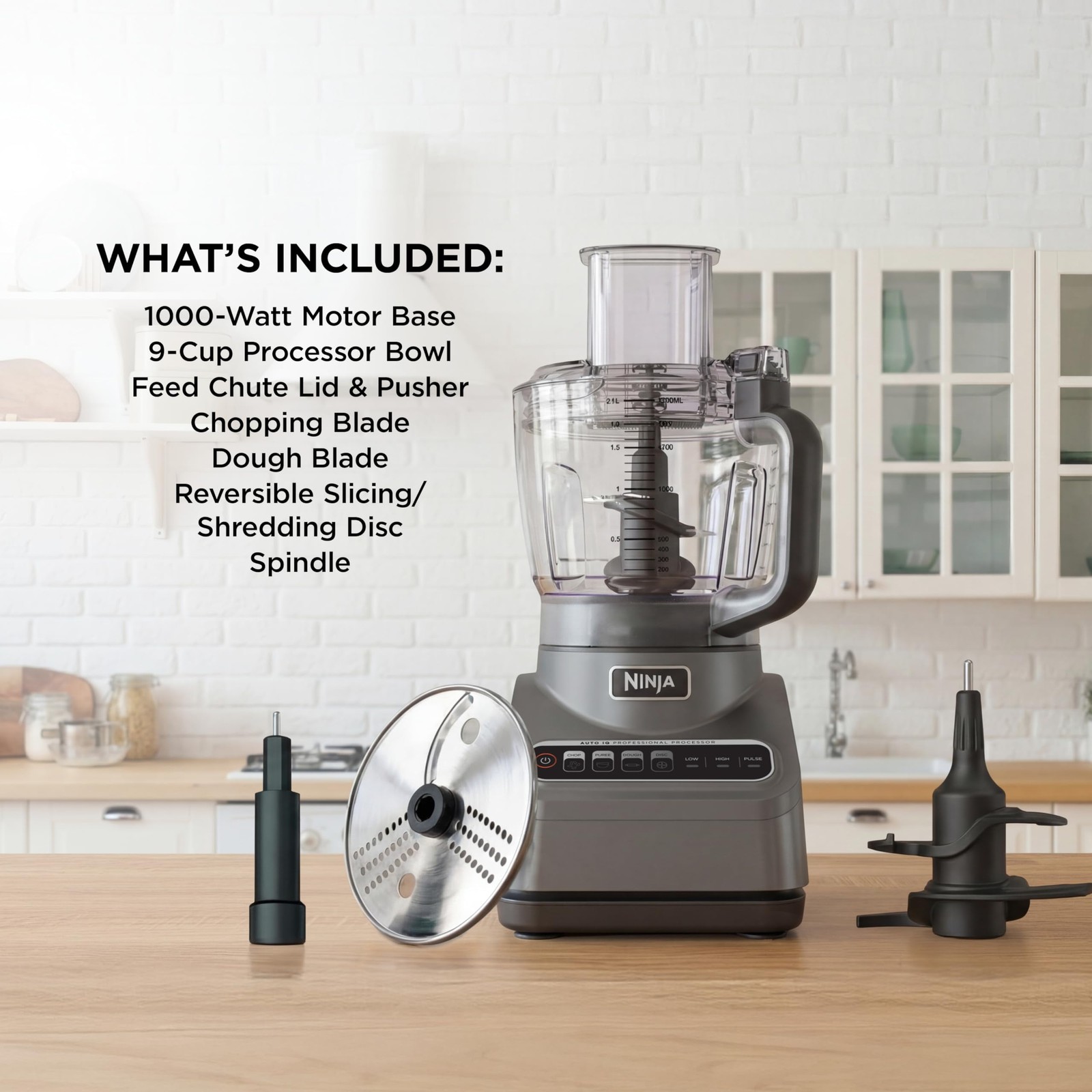 Ninja Food Processor Professional Plus 1000 Peak Watts 4 Functions for Chopping