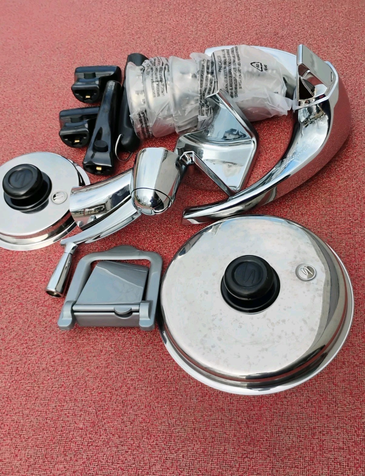 Saladmaster Lot Slicer 5 NEW Cones 2 Vapo Lids, VersaTec Long/Short Handles