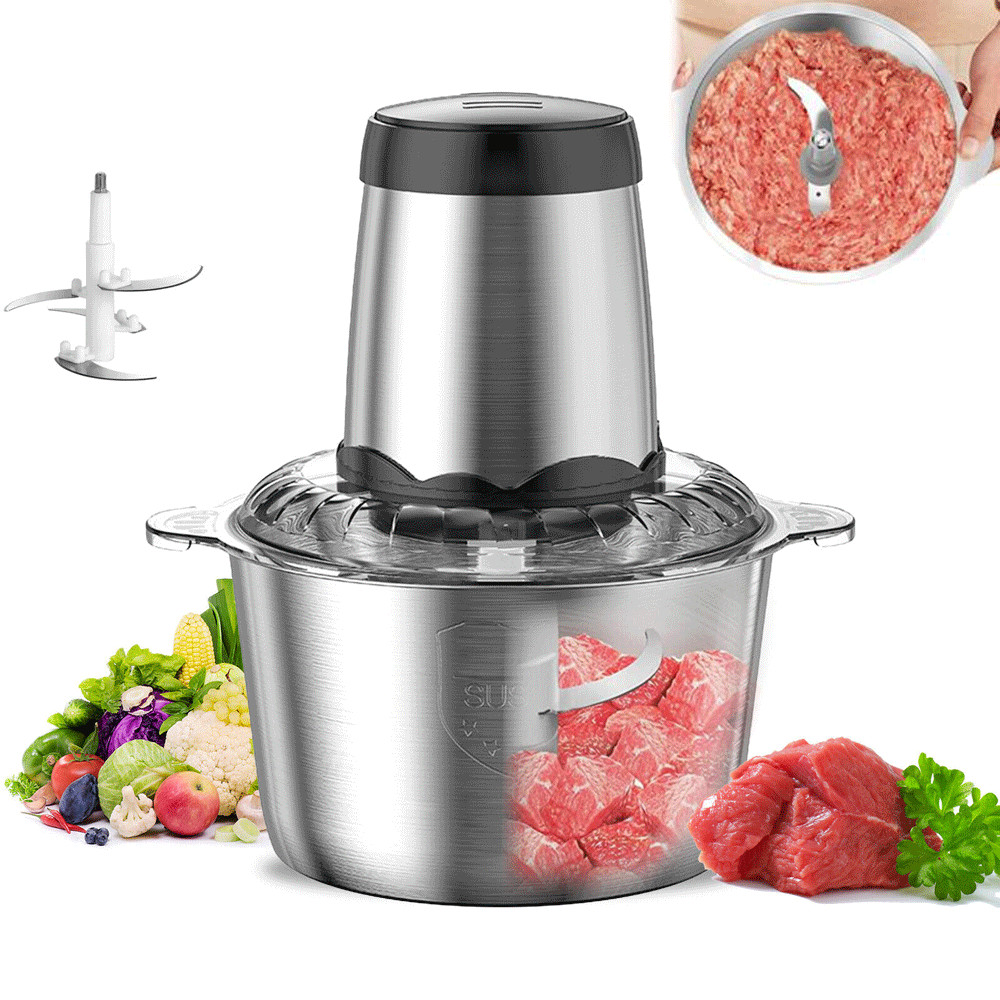 300W Electric Food Chopper Electric Stainless Steel Processor Meat Grinder Mixer
