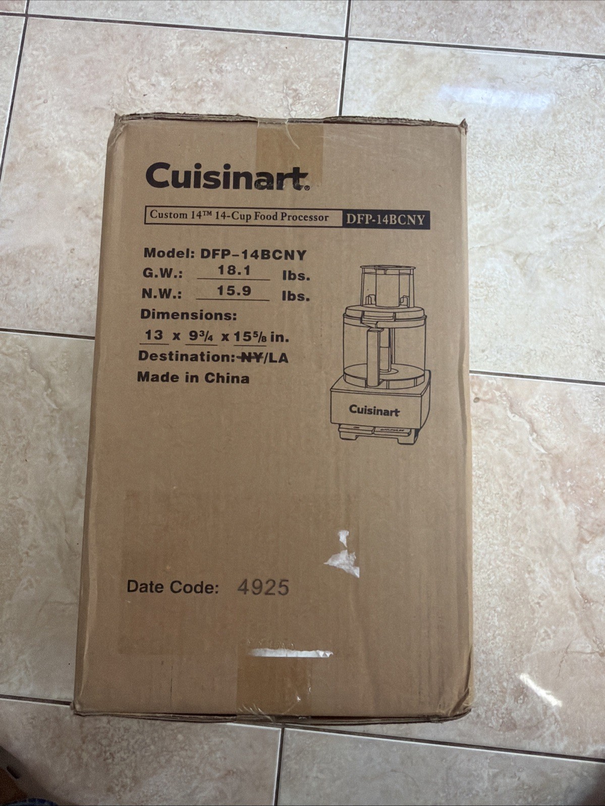 Cuisinart Custom 14 14-Cup Food Processor – Brushed Stainless (DFP-14BCNY) New